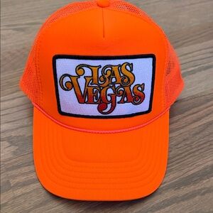 Aviator Nation Las Vegas Neon Orange Trucker Hat o/s